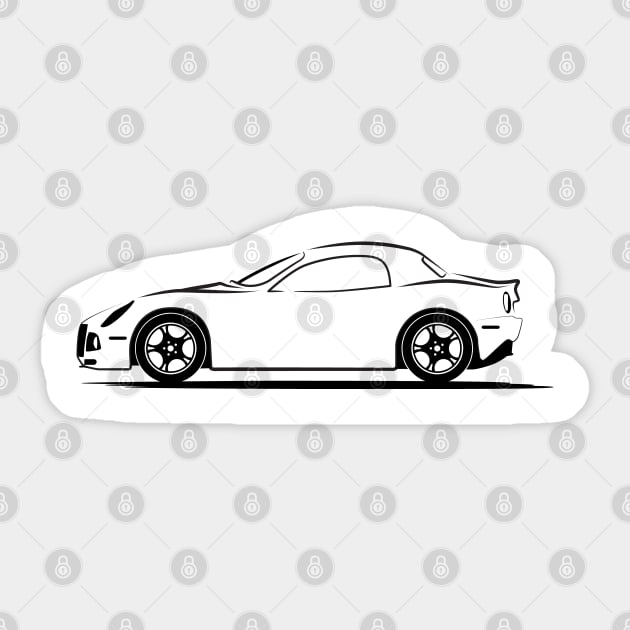 Alfa Romeo 8C Spider Competizione Black Sticker by PauHanaDesign